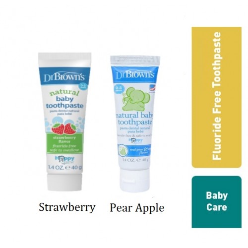 Dr.Brown’s Happy Teeth Fluoride-Free Toothpaste - Strawberry